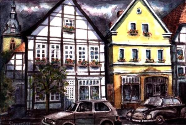 Ferienwohnungen Cafe Cup Detmold Exteriör bild
